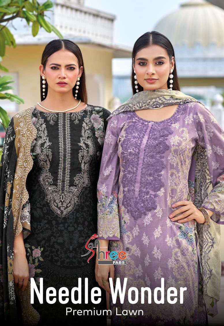 Needle wonder premium lawn by Shree